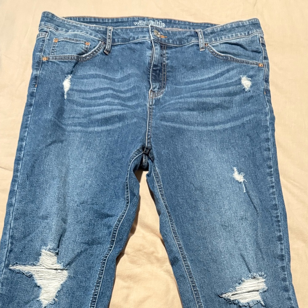 Ripped High Rise Skinny Jeans